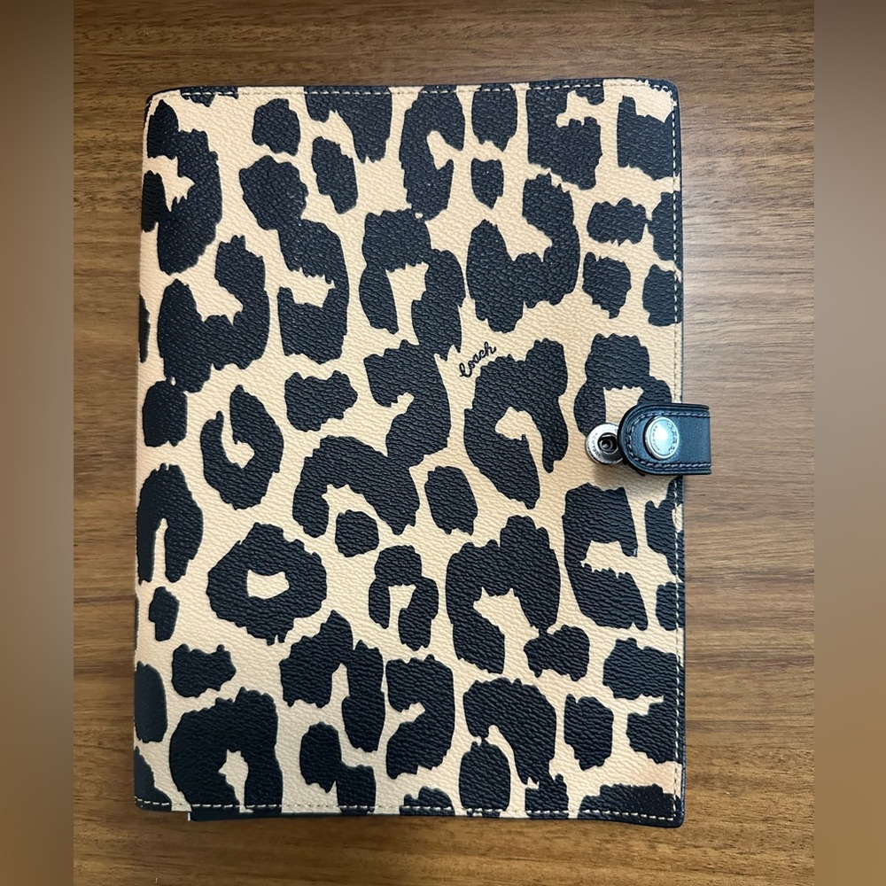 Coach Leopard Leather Notebook